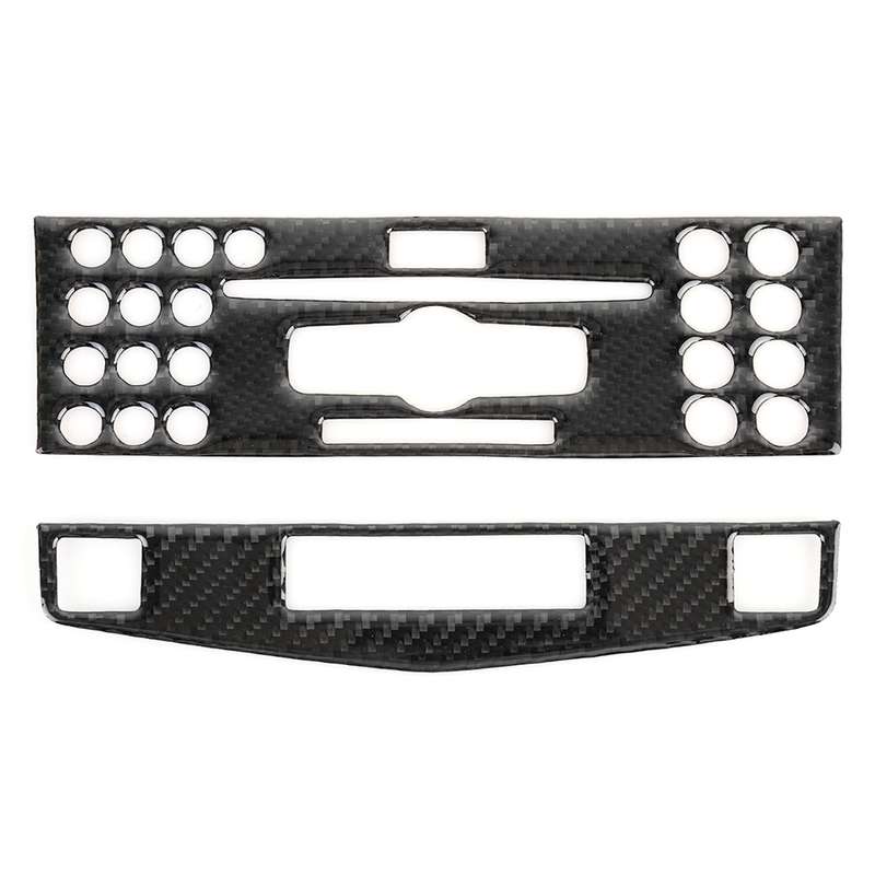 2 PCS Car CD Adjustment Frame Carbon Fiber Decorative Sticker for Mercedes-Benz W204 2007-2010, Righ