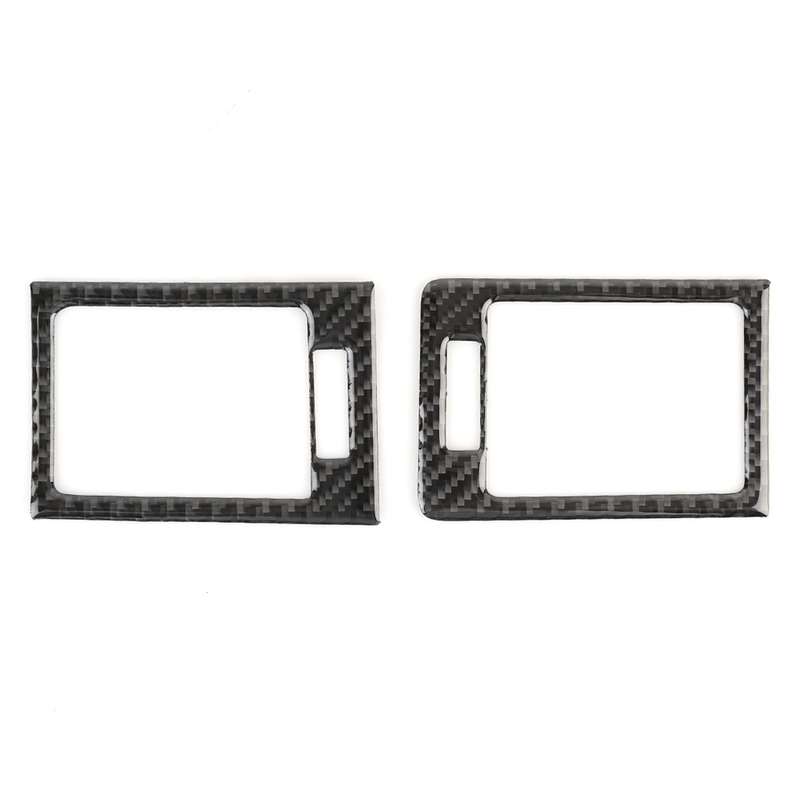 2 PCS Car Dashboard Right and Left Air Outlet Frame Carbon Fiber Decorative Sticker for Mercedes-Be
