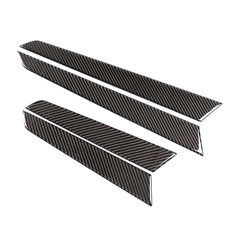 4 PCS Car Door Panel Carbon Fiber Decorative Sticker for Mercedes-Benz W204 2007-2013