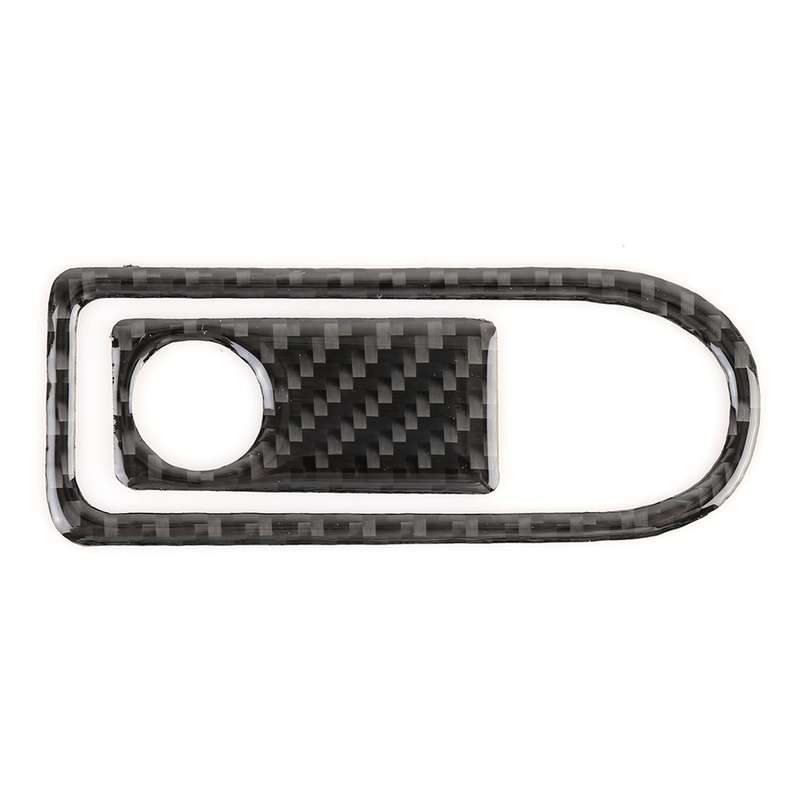 2 PCS Car Passenger Seat Storage Box Handle Carbon Fiber Decorative Sticker for Mercedes-Benz W204 2