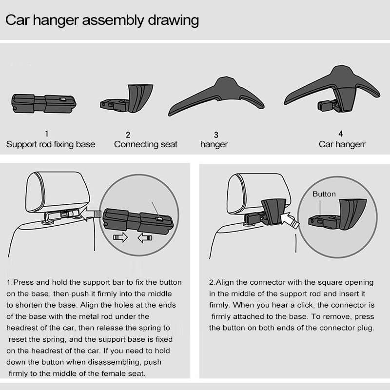 Creative Multi-functional Auto Car Seat Hanger Holder Hooks Clips for Bag Purse Cloth