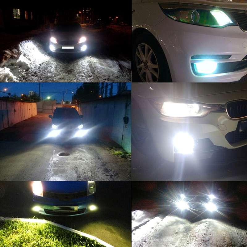 2 PCS H3 72W 1000LM 6000-6500K Super Bright Car Fog Light LED Bulbs, DC 12-24V(White Light)
