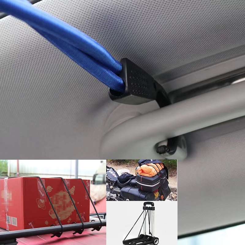 Reusable Car Fastening Rope Car Adjustable Elastic Rope Trunk Storage Hooks Strap Fastening Vehicle