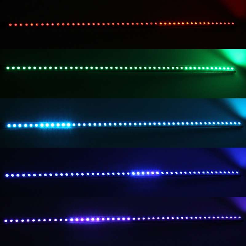 5050 20W 48 LED RGB Car Truck Remote Colorful Knight Rider LED Strobe Scanner Flash Strip Light, DC