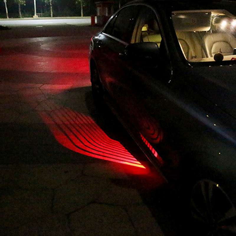 2 PCS DC 8-36V Ghost Shadow Courtesy Angel Wings Projection Lamp Car Door LED Welcome Lights(Blue Li