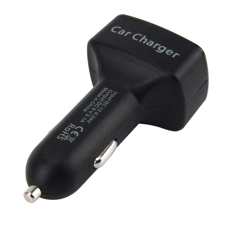 DC 12-24V Input Intelligent Matching Current Intelligent Charge 5V 3.1A Output Dual USB Ports Car Ch