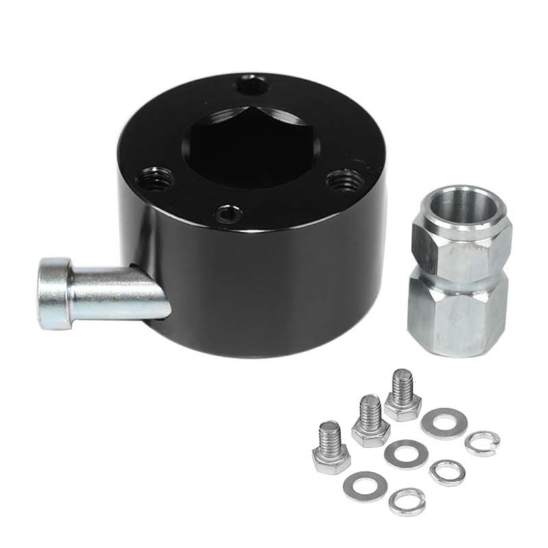 Universal Aluminum Car Steering Wheel Quick Release Disconnect Hub 3/4 inch Shaft Size(Silver)