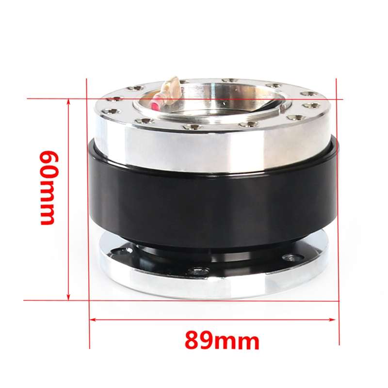 Universal 60mm Car Steering Wheel Quick Release HUB Racing Adapter Snap Off Boss Kit(Black)