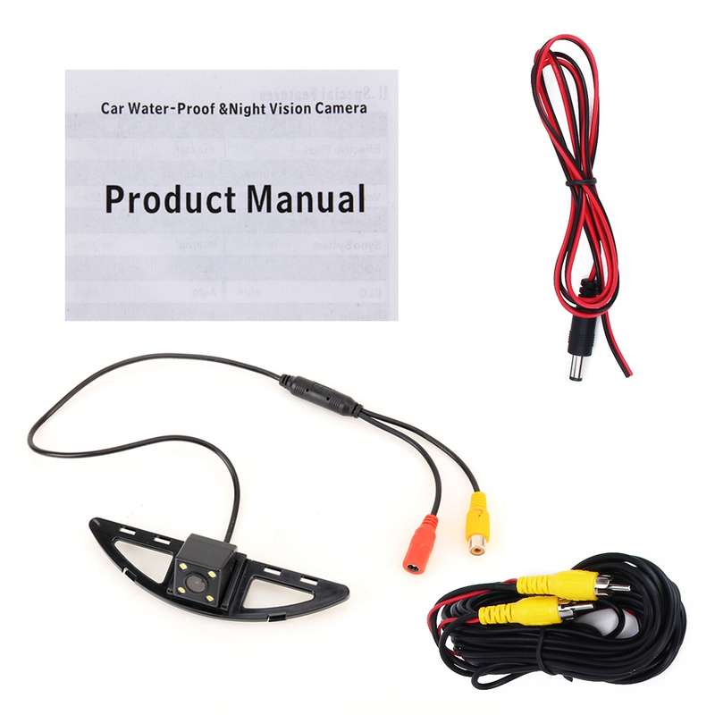 656x492 Effective Pixel HD Waterproof 4 LED Night Vision Wide Angle Car Rear View Backup Reverse Cam