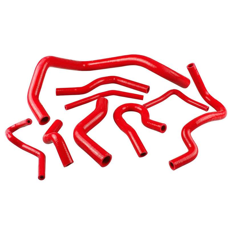 9 PCS Auto Silicone Radiator Hose Kit for Honda Civic D15 D16 EG EK 1992-2000(Black)
