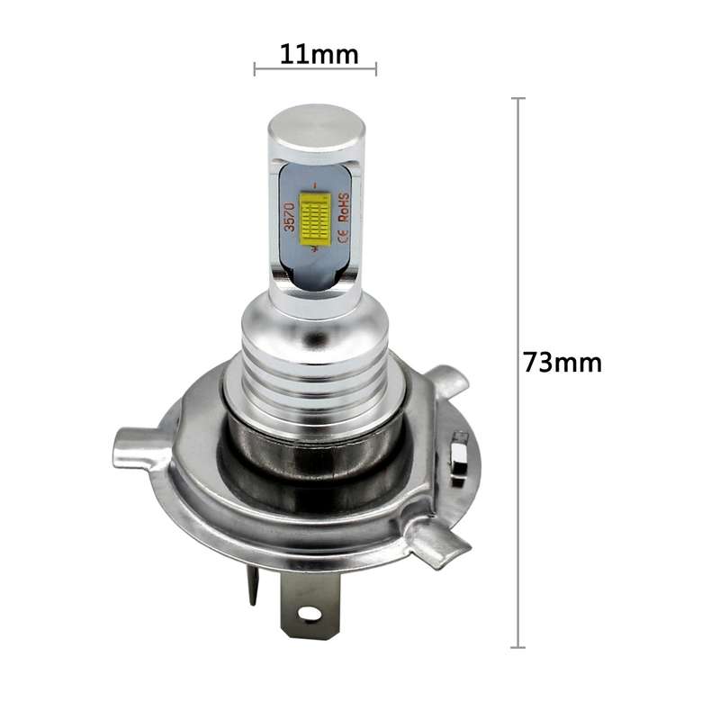 2 PCS H4 72W 1000LM 6000-6500K Super Bright White Light Car Fog LED Bulbs, DC 12-24V (Yellow Light)