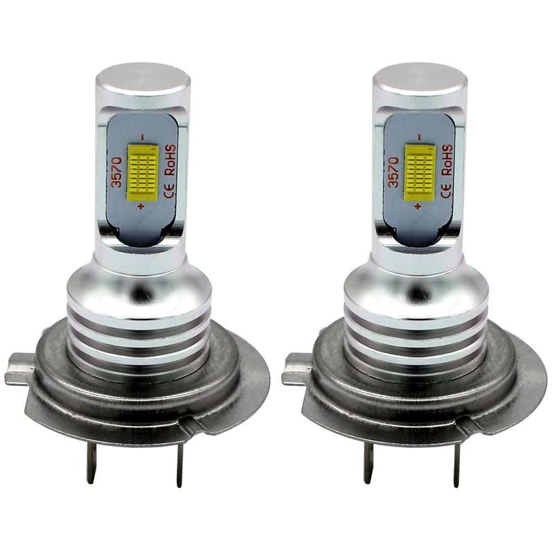 2 PCS H7 72W 1000LM 6000-6500K Super Bright White Light Car Fog LED Bulbs, DC 12-24V(Yellow Light)