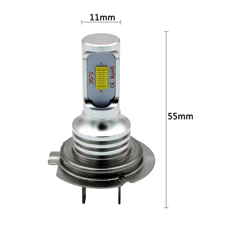 2 PCS H7 72W 1000LM 6000-6500K Super Bright White Light Car Fog LED Bulbs, DC 12-24V(Yellow Light)