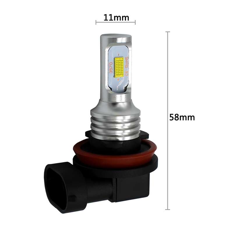 2 PCS H8/H11 72W 1000LM 6000-6500K Super Bright White Light Car Fog LED Bulbs, DC 12-24V(White Light