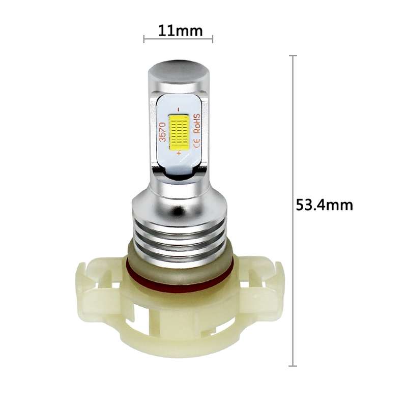 2 PCS H16(EU) 72W 1000LM 6000-6500K Super Bright White Light Car Fog LED Bulbs, DC 12-24V(White Ligh