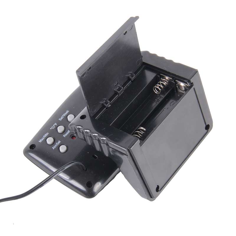 SH-350-2 Multi-Function Digital Temperature Thermometer Alarm Clock LCD Monitor Battery Meter Detect