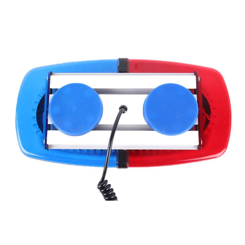 25W 240 LEDs Red Light + Blue Light Waterproof Strobe Light Dome Warning Light, DC 12V Wire Le...