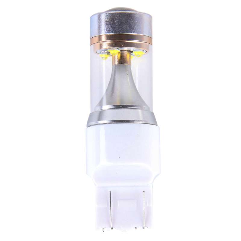 2 PCS T20/7443 350 LM 6000K Dual Wires 30W White Light 6 LED Canbus Car Brake Light Bulb, DC 12V