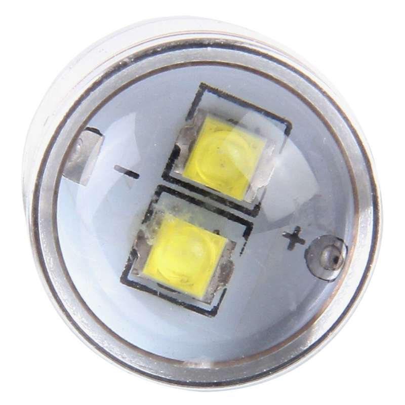 2 PCS T25/3157 Dual Wires 2300 LM 6000K 30W White Light 6 LED Canbus Car Brake Light Bulb, DC 12V