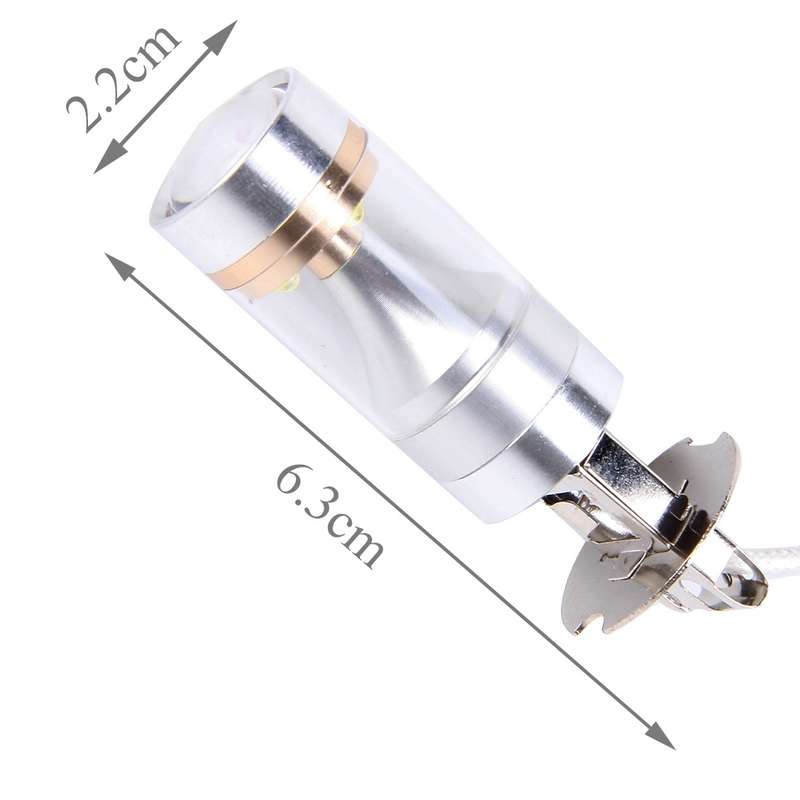 2 PCS H3 30W 350 LM 6000K White Light 6 LED Car Fog Light Bulb, DC 12V
