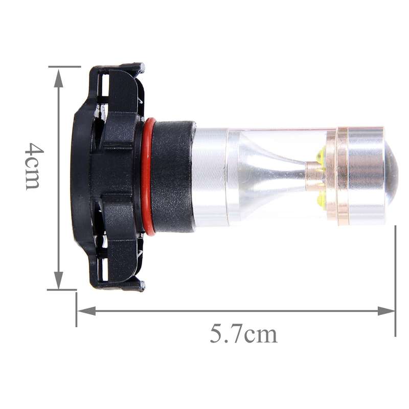 2 PCS H16 30W 350LM 6000K White Light 6 LED Car Fog Light Bulb, DC 12V