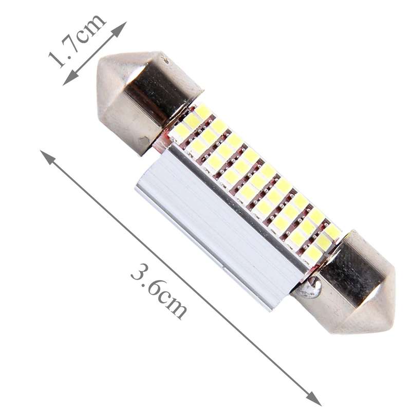 2 PCS DC 12V 6W 36MM Bicuspid Car Door Lamps Registration Mark light Dashboard Dome Door Lights LED
