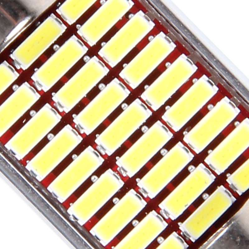 2 PCS DC 12V 6W 36MM Bicuspid Car Door Lamps Registration Mark light Dashboard Dome Door Lights LED