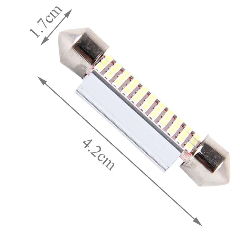 2 PCS DC 12V 6W 41MM Bicuspid Car Door Lamps Registration Mark light Dashboard Dome Door Lights LED