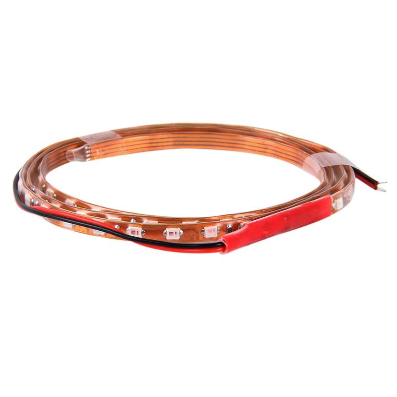 5 PCS Flow Style 45 LED 3528 SMD Waterproof Flexible Car Strip Light for Car Decoration, DC 12V, Len