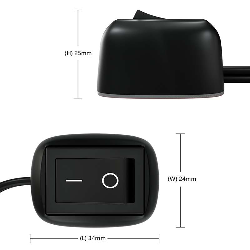 0.5m Jtron Car DIY Switch Drop Button Switch off / on DC 12 V for Fog Lights, DRL, LED Strips