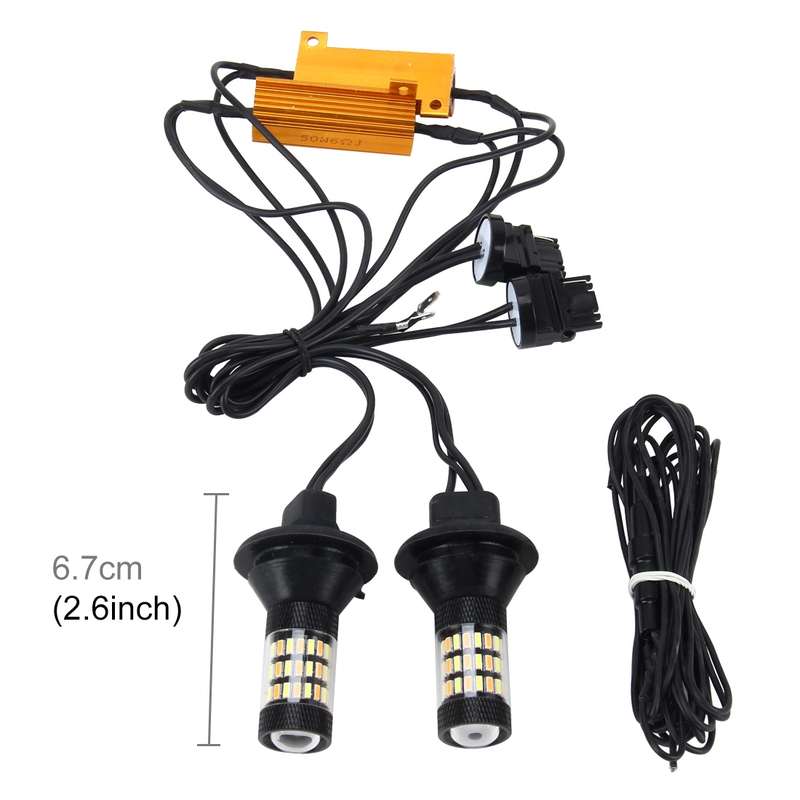 2 PCS 3156 5W 450LM 60LEDs DC 12V SMD-4014 Car Auto Brake Light Turn Signal Lights Car Source Set(Wh