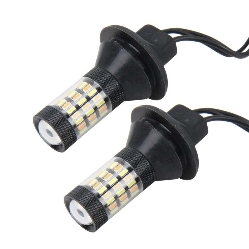 2 PCS 7440 5W 450LM 60LEDs DC 12V SMD-4014 Car Auto Brake Light Turn Signal Lights Car Source Set(Wh