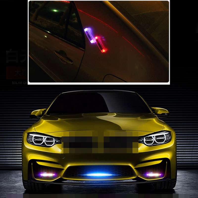 Solar Multi-function Colorful Network Light Caution Light Flashing Lights Car Warning Strobe Flash l