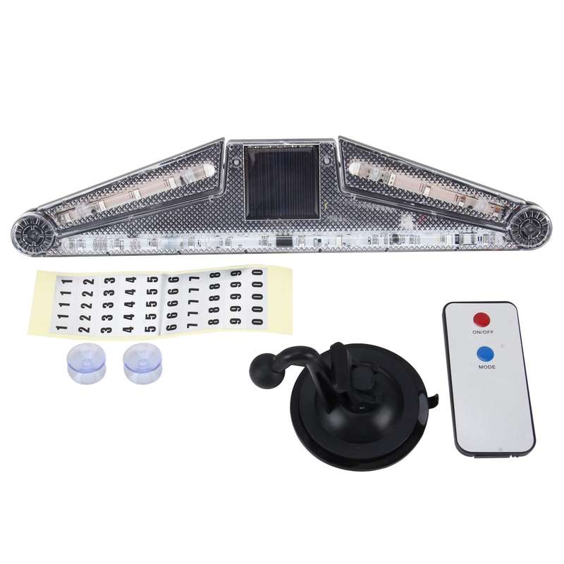Solar Anti Collision Cupule Ranger Lamp Car Taillight LED Flash Warning Light Caution Light Foldable