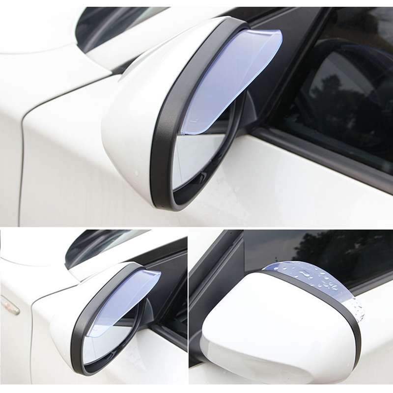 1 Pair Car Rearview Mirror Rain Blades Car Back Mirror Eyebrow Rain Cover Car Rearview Mirror Eyebro