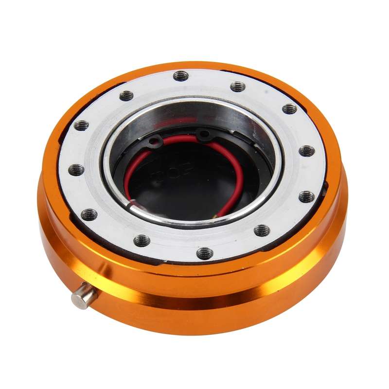 Universal Billet Aluminum Thin Version Auto Steering Wheel Quick Release Kit with Security Lock for