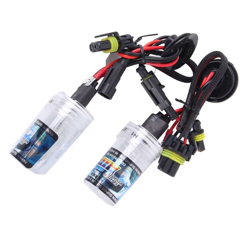 2PCS DC12V 35W H1 2800 LM HID Xenon Light Single Beam Super Vision Waterproof Head Lamp, Color Tempe