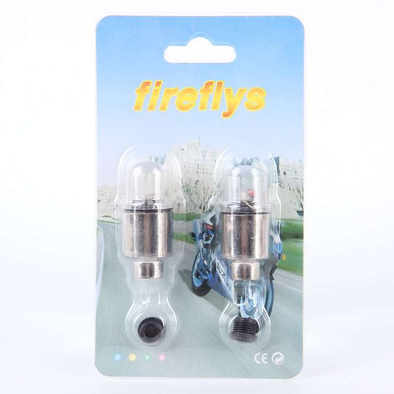 2 PCS Valve Cap Light Wheel Tyre Lamp With Battery for Car / Motorbike / Bike(Blue Light)