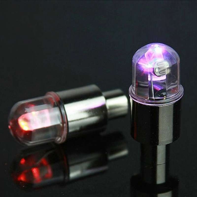 2 PCS Valve Cap Light Wheel Tyre Lamp With Battery for Car / Motorbike / Bike(Blue Light)