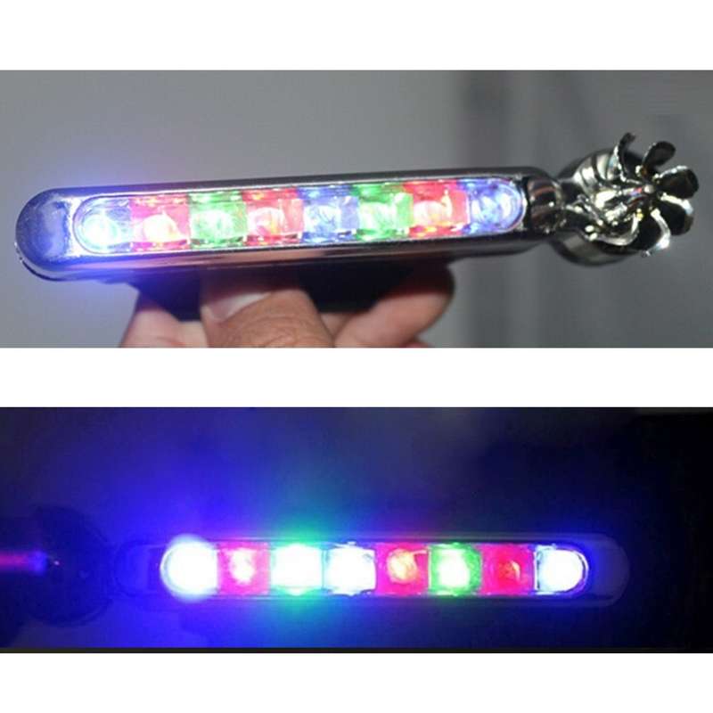 2 PCS 2W 8 Colorful LED Bulbs Wind Powered Decorative Car Lights(Colorful Light)