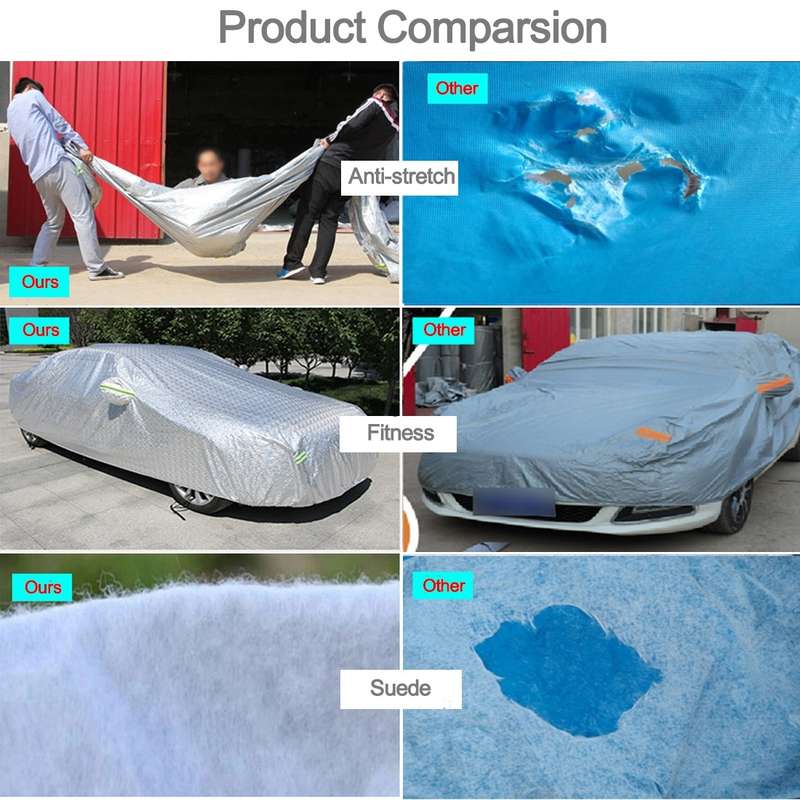 Aluminum Film PEVA Cotton Wool Anti-Dust Waterproof Sunproof Anti-frozen Anti-scratch Heat Dissipati