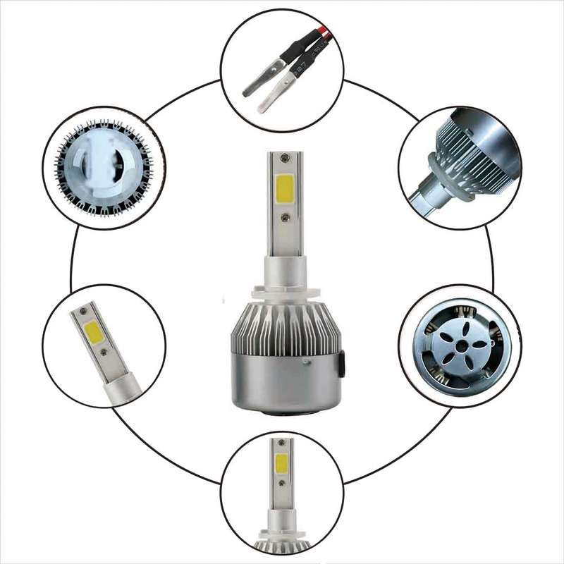2pcs 880/881 18W 1800LM 6000K Waterproof IP68 Car Auto LED Headlight with 2 COB LED Lamps, DC 9-36V(