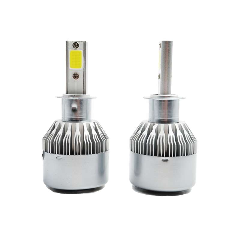 2pcs H3 18W 1800LM 6000K Waterproof IP68 Car Auto LED Headlight with 2 COB LED Lamps, DC 9-36V(White