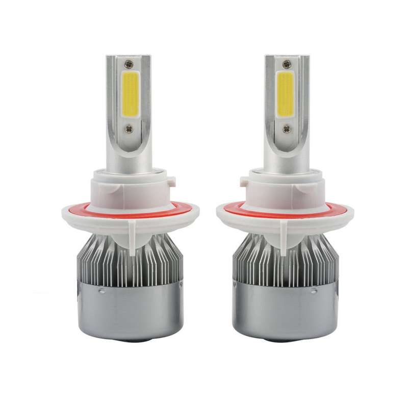 2pcs H13 18W 1800LM 6000K Waterproof IP68 Car Auto LED Headlight with 2 COB LED Lamps, DC 9-36V(Whit