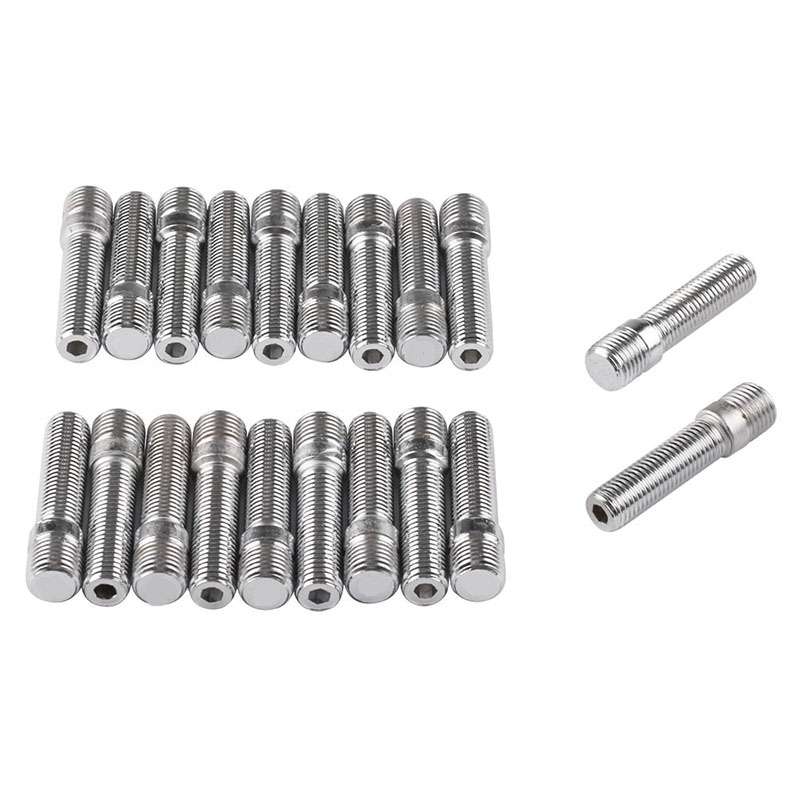 20 PCS 5.8cm Universal Car Modification Extended Wheels Stud Conversion M14x1.25 to M12x1.5 Screw Ad