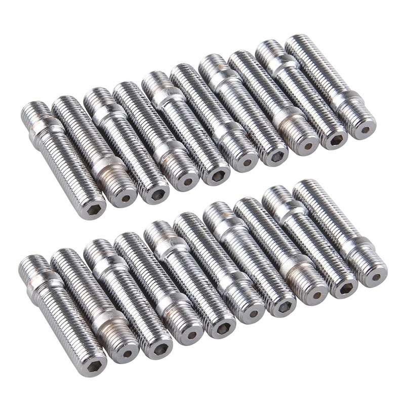20 PCS 5.8cm Universal Car Modification Extended Wheels Stud Conversion M14x1.25 to M12x1.5 Screw Ad