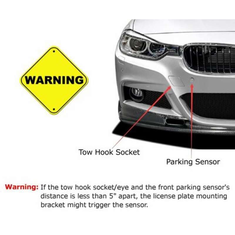 Car Front Bumper Tow Hook License Plate Mounting Bracket Holder for Subaru