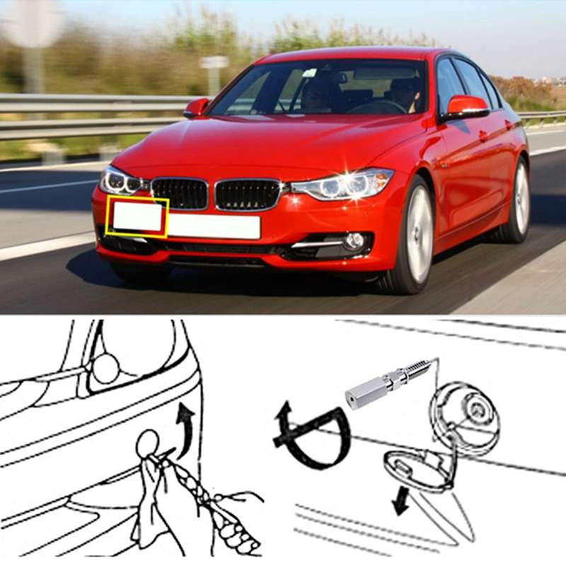 Car Front Bumper Tow Hook License Plate Mounting Bracket Holder for Subaru