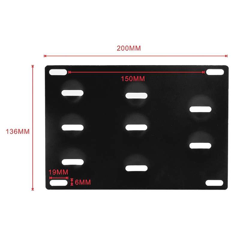 Car Front Bumper Tow Hook License Plate Mounting Bracket Holder for Mitsubishi Lancer-ex