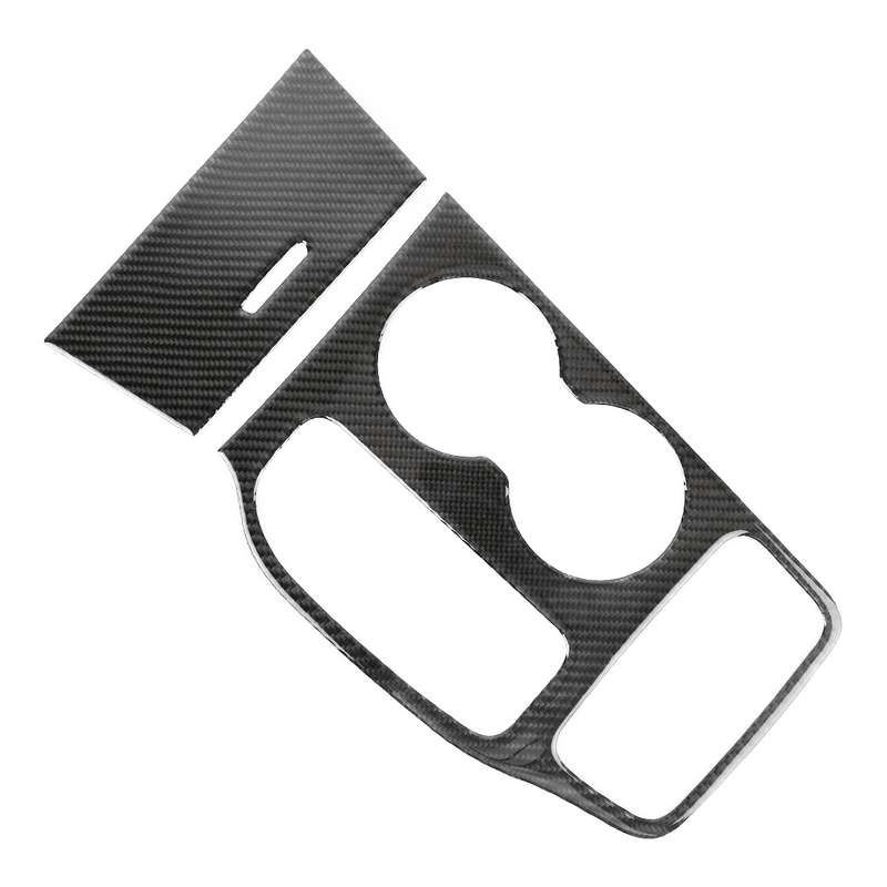 2 PCS Car Water Cup Panel Carbon Fiber Decorative Sticker for Jeep Grand Cherokee 2014-2015